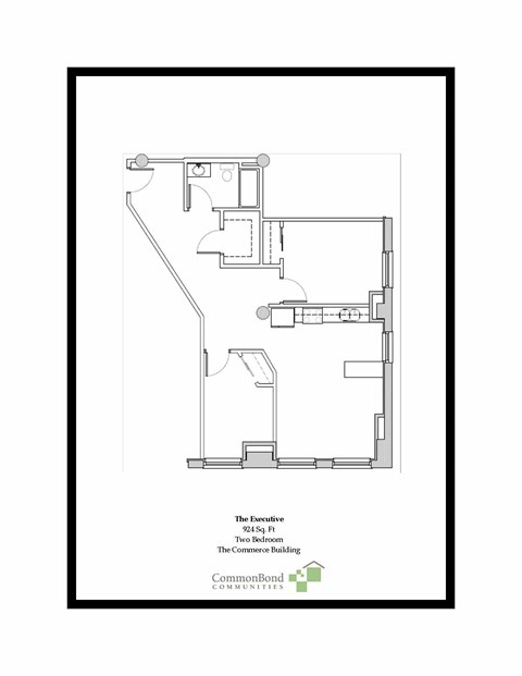 A floor plan for the Executive Wing of the Commerce Building at the Community Colleges.